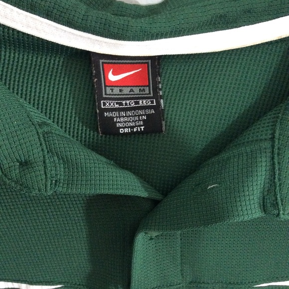 Men’s Nike Dri Fit Jersey Polo Shirt Green XXL - Picture 6 of 8